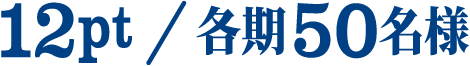 12pt/各期50名様