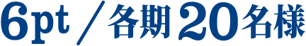6pt/各期20名様