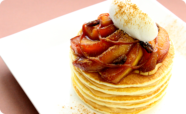 Millefeuille Style Caramel Apple Pancakes