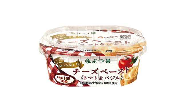 よつ葉北海道十勝100パンにぬって楽しむチーズペースト トマト バジル 北海道のおいしさを まっすぐ よつ葉